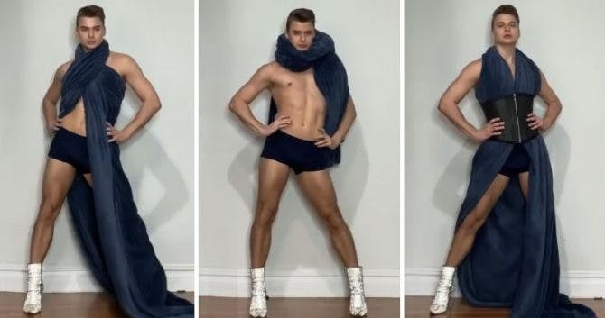 Американский танцор устроил на карантине модный показ у холодильника - и стал звездой Instagram